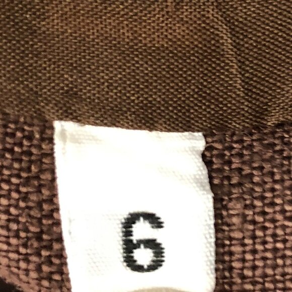 samantha TAYLOR - Brown Linen Zip Front Jacket Blazer - Size 6 - Picture 4 of 5